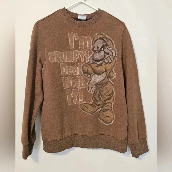 Disney 7 Dwarfs Grumpy Sweatshirt Size Small - Picture 1 of 8